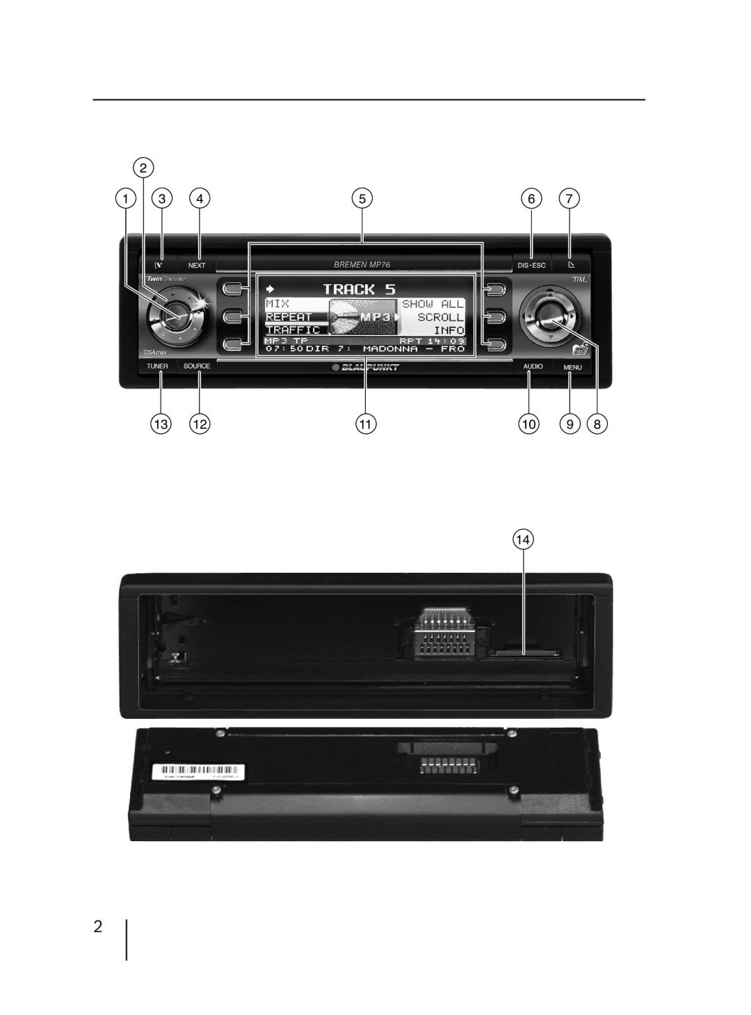 Blaupunkt MP76 operating instructions 