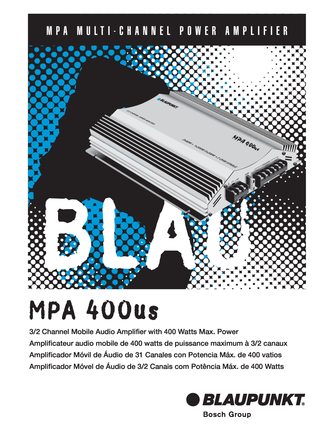 Blaupunkt MPA 400US manual MPA 400us 