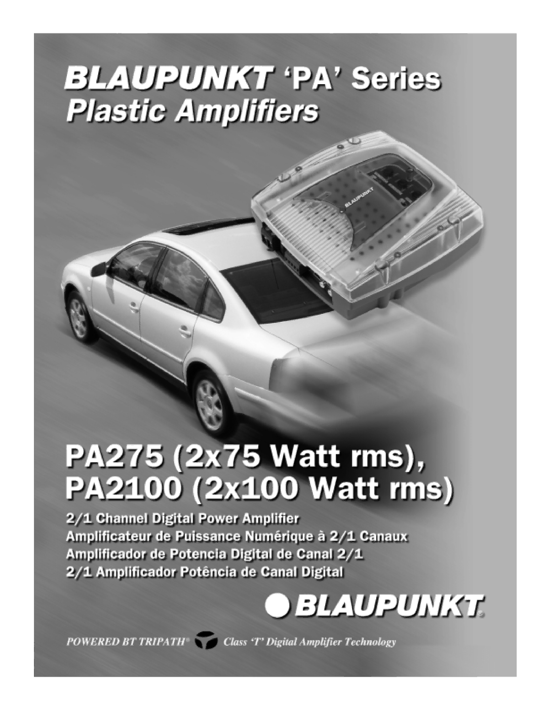 Blaupunkt PA2100 manual 