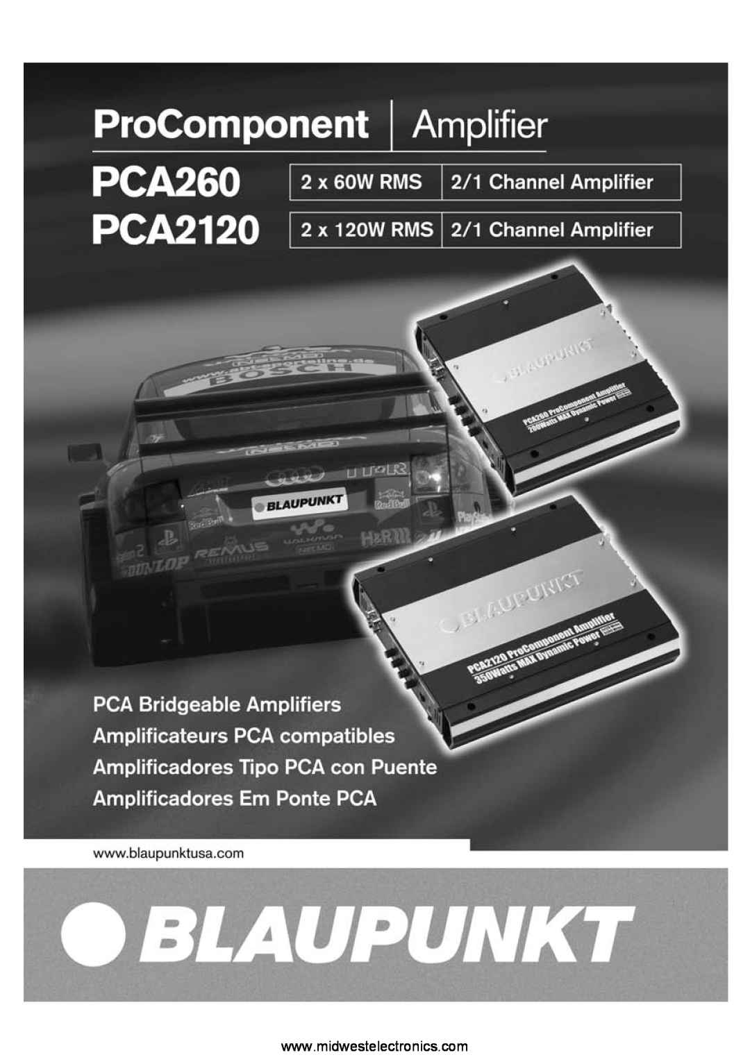 Blaupunkt PCA260, PCA2120 manual 