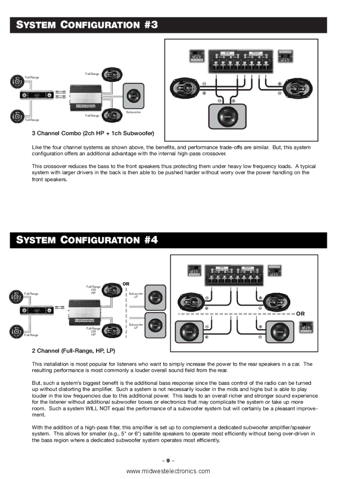 Blaupunkt PCA460 manual System Configuration #3, System Configuration #4 