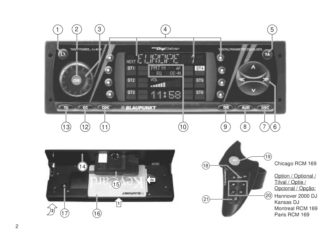 Blaupunkt RCM 169, 2000 DJ operating instructions 13 12 