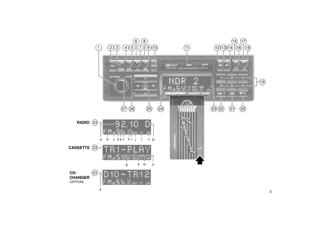 Blaupunkt RCM 82 operating instructions Radio 