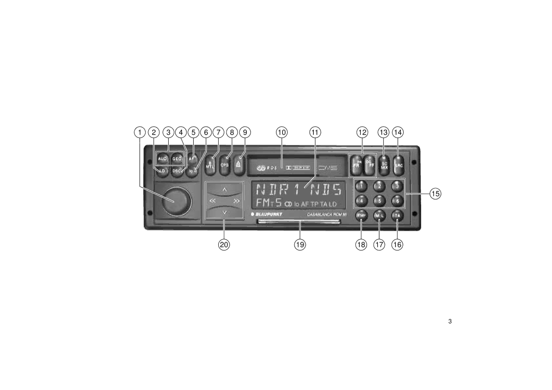 Blaupunkt RCM 85 operating instructions English Fran Aisç 