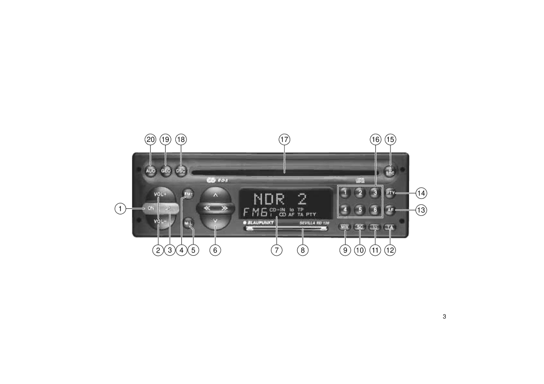 Blaupunkt RD 126 operating instructions 10 11 