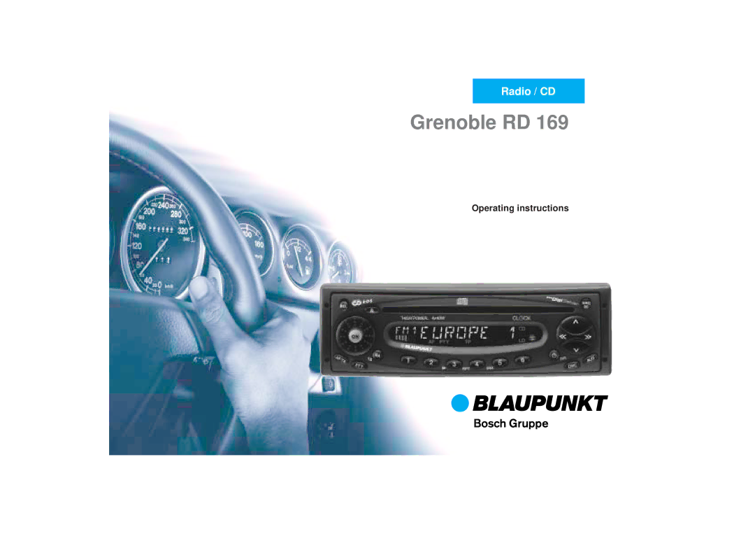 Blaupunkt RD 169 operating instructions Grenoble RD 