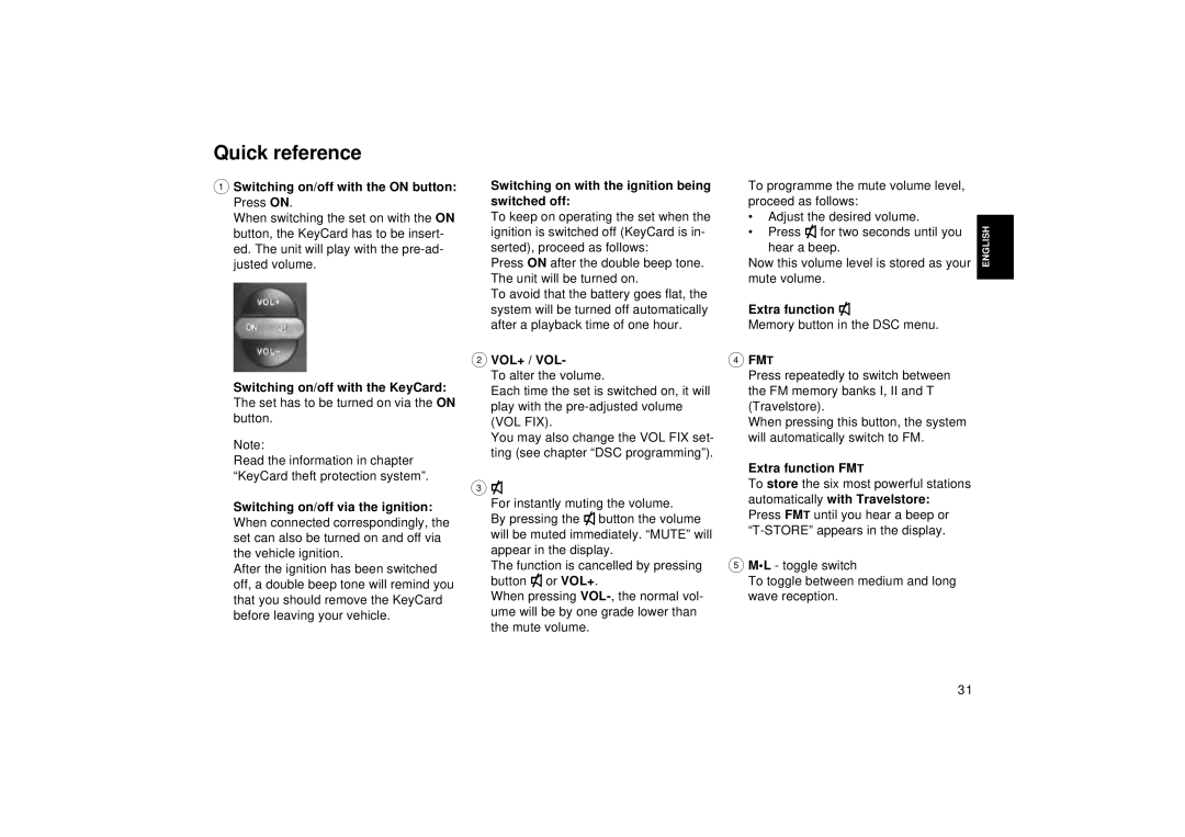 Blaupunkt RDM 126 operating instructions Quick reference, Fmt 