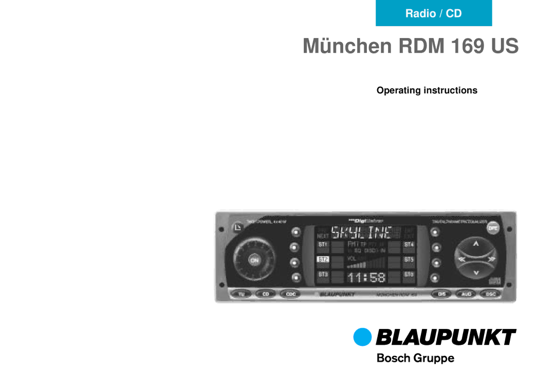 Blaupunkt operating instructions München RDM 169 US 