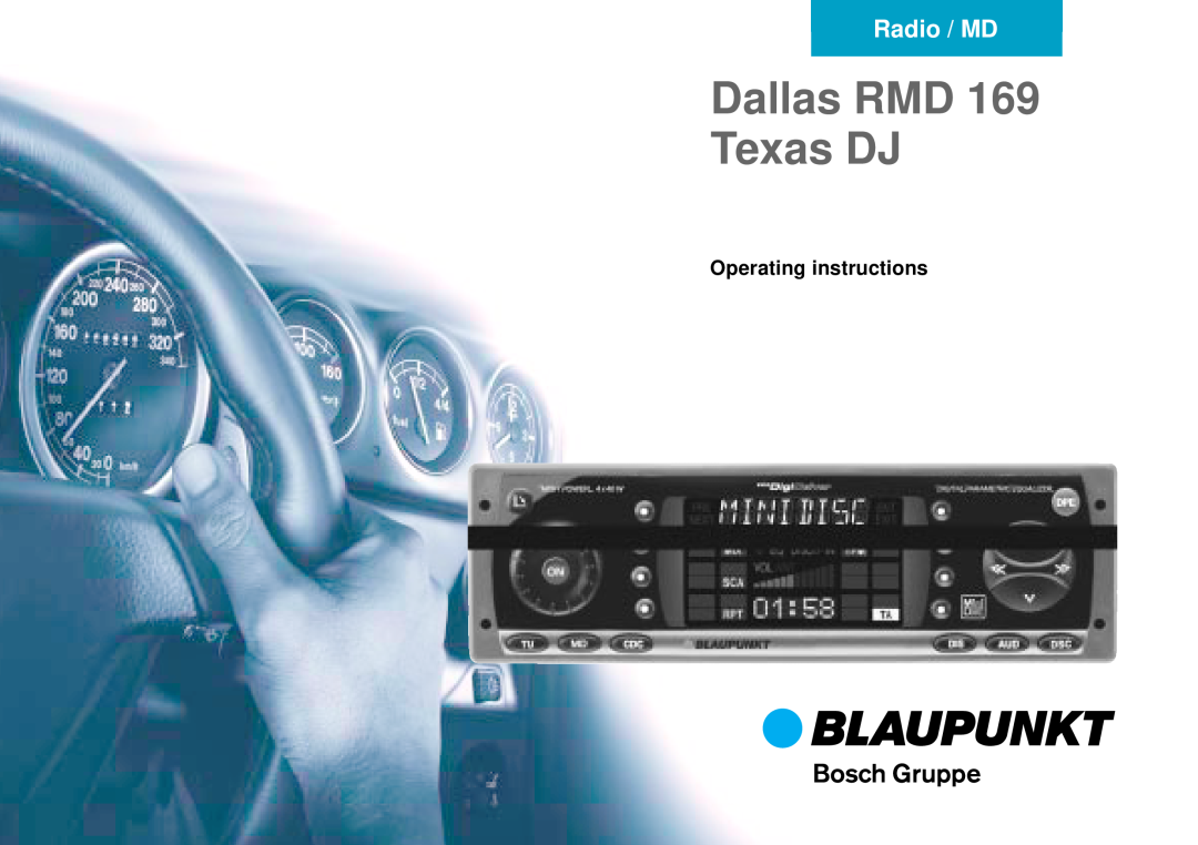 Blaupunkt manual Dallas RMD 169 Texas DJ, Radio / MD 