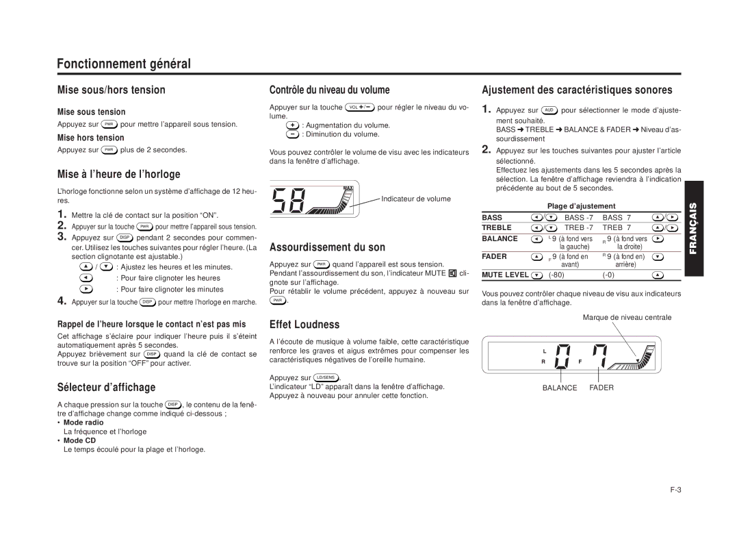 Blaupunkt RPD 540 manual Fonctionnement général 