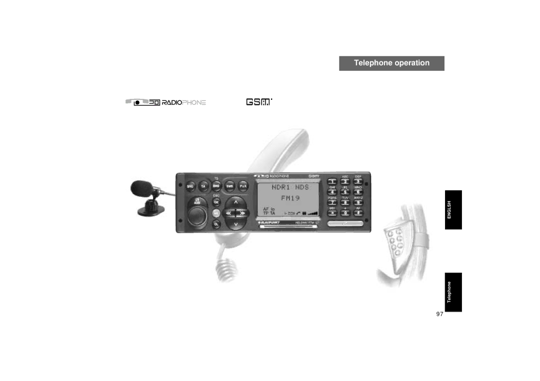 Blaupunkt RTM 127 operating instructions Telephone operation 