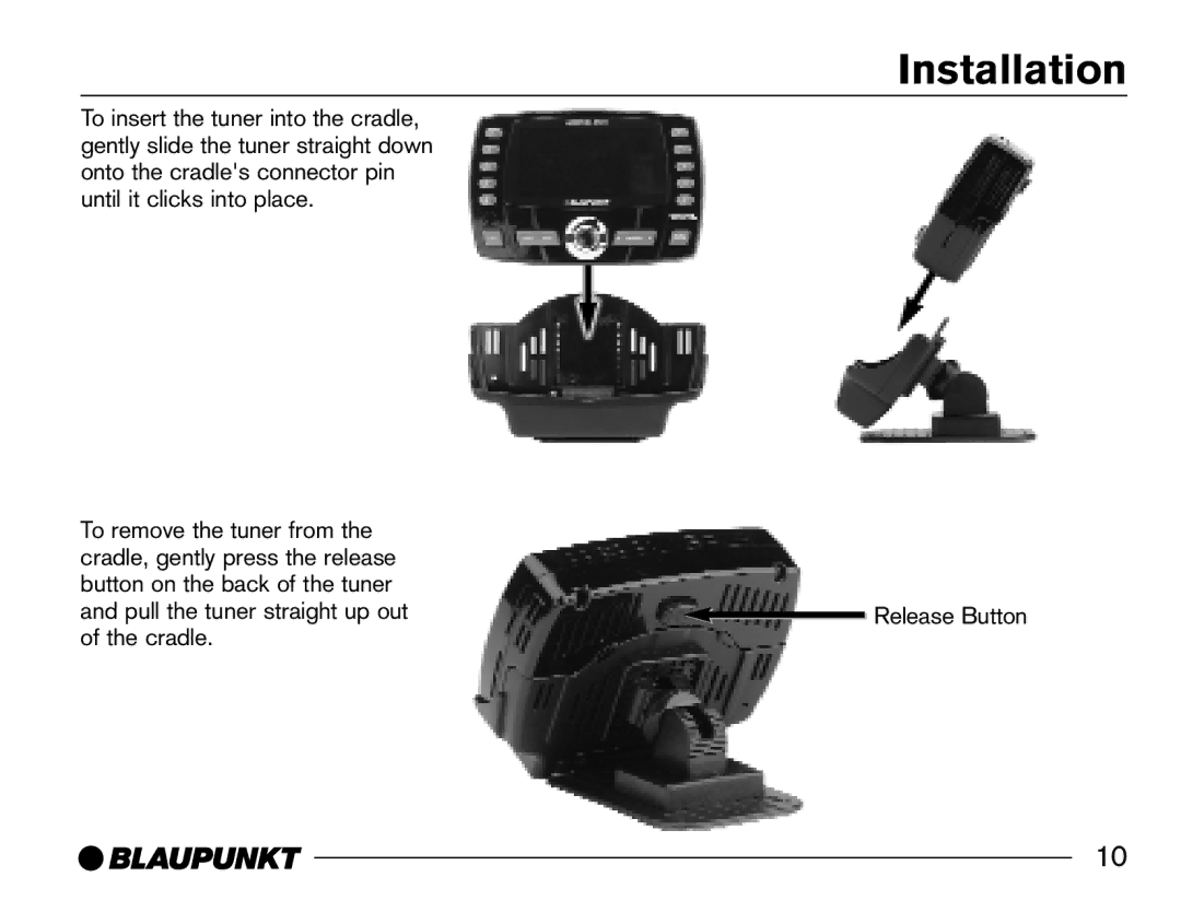 Blaupunkt SR04 manual Installation 