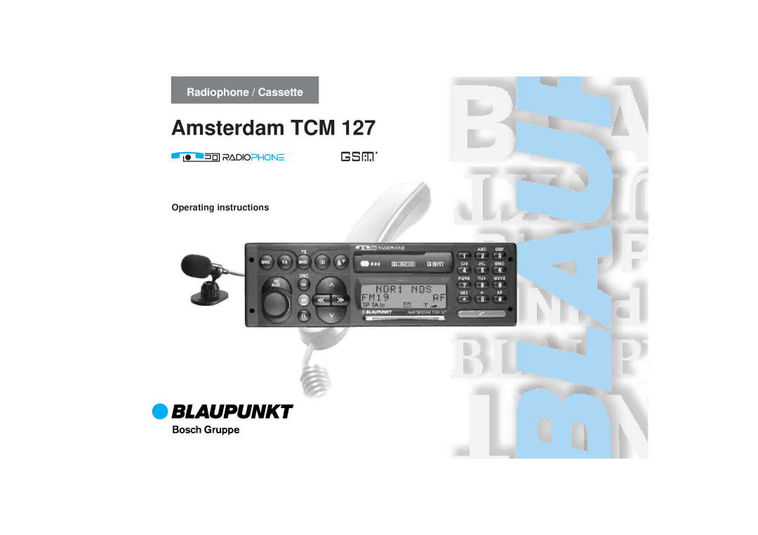 Blaupunkt TCM 127 operating instructions Amsterdam TCM 