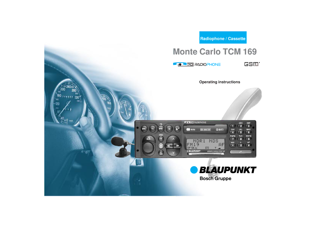 Blaupunkt TCM 169 operating instructions Monte Carlo TCM 