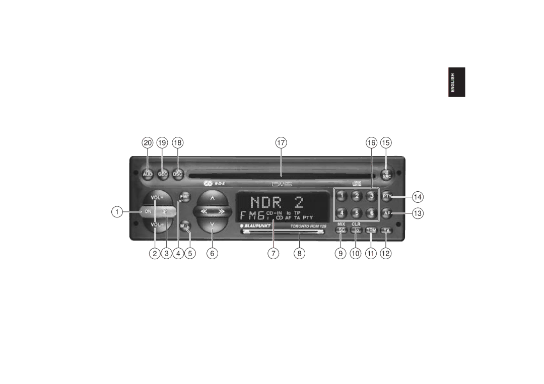 Blaupunkt Toronto RDM 128 operating instructions 10 11 