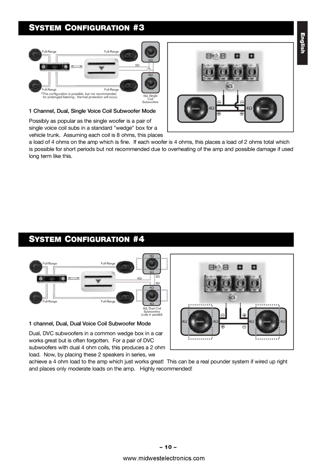 Blaupunkt VA1400 manual System Configuration #3, System Configuration #4 