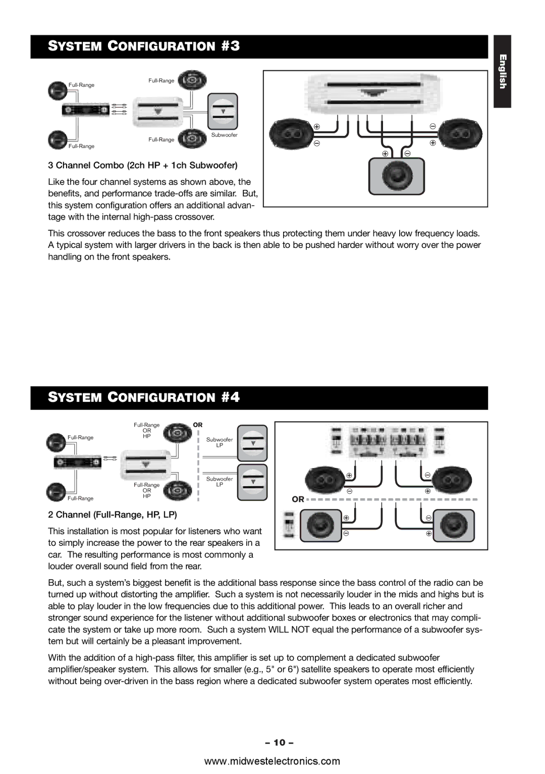 Blaupunkt VA4100 manual System Configuration #3, System Configuration #4 