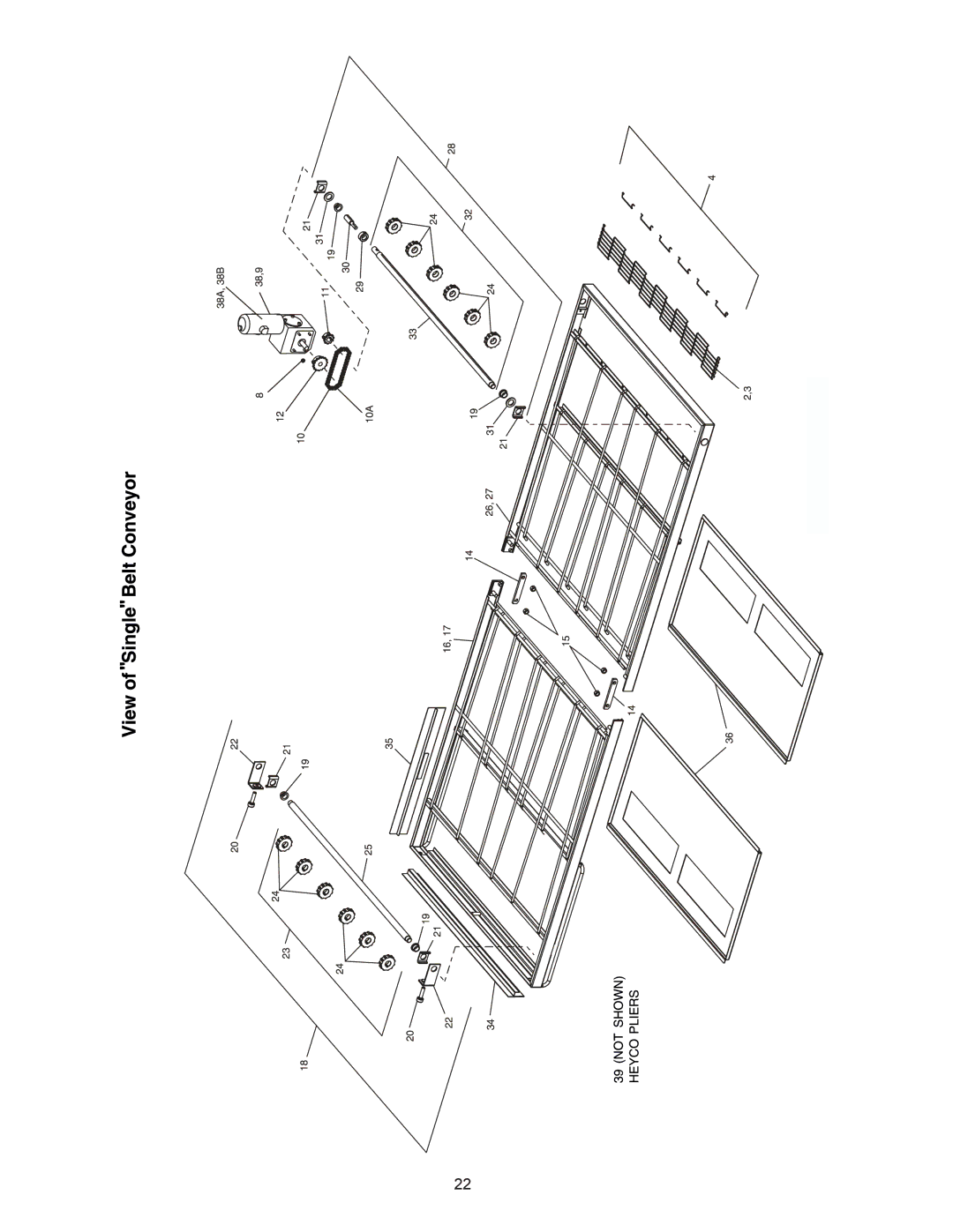 Blodgett BG3240 manual View of Single Belt Conveyor 