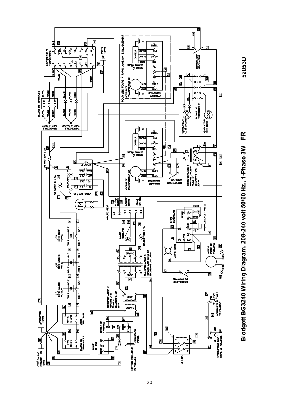 Blodgett BG3240 manual Phase 3W 52053 REV.. D FR 