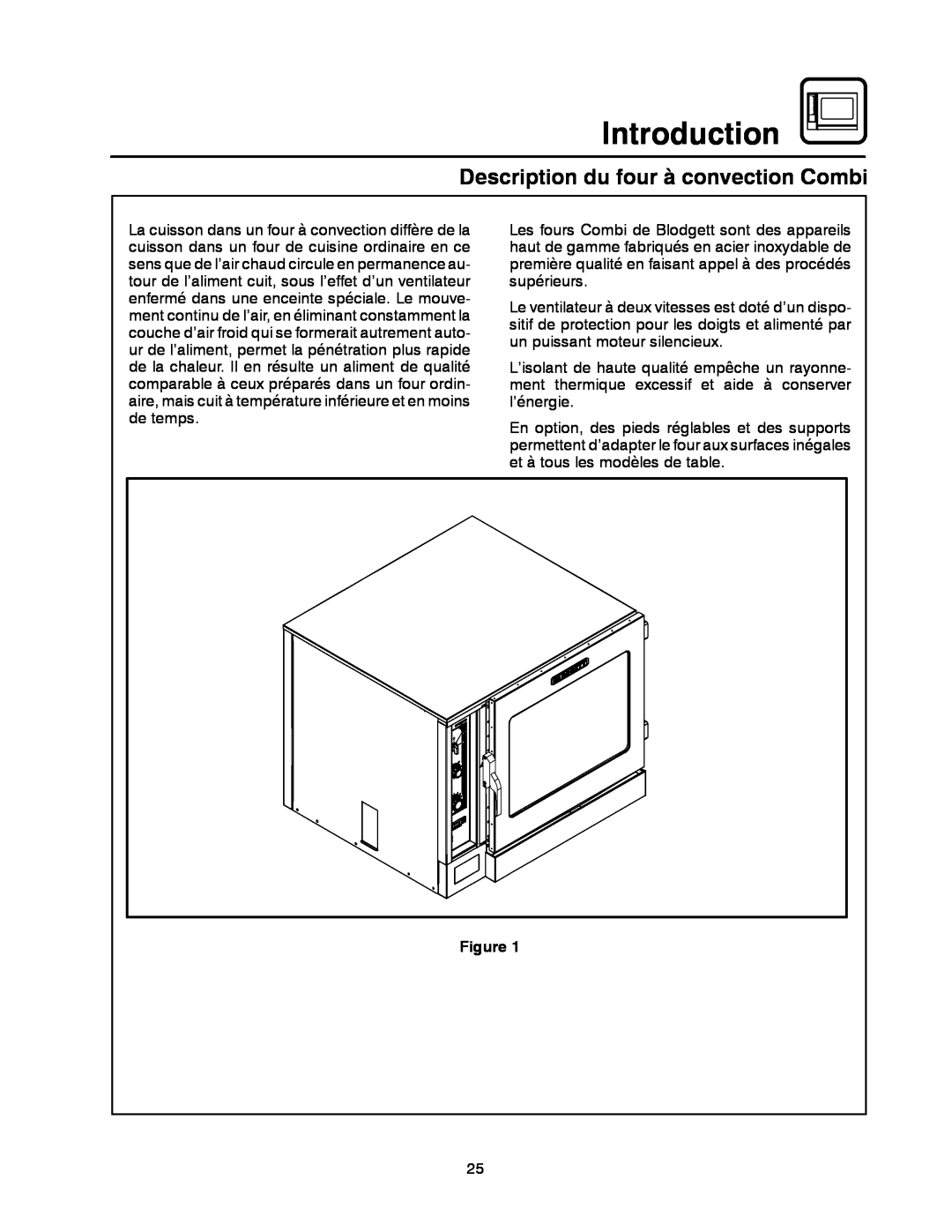 Blodgett CNV14E, CNV14G manual Description du four à convection Combi, Introduction 