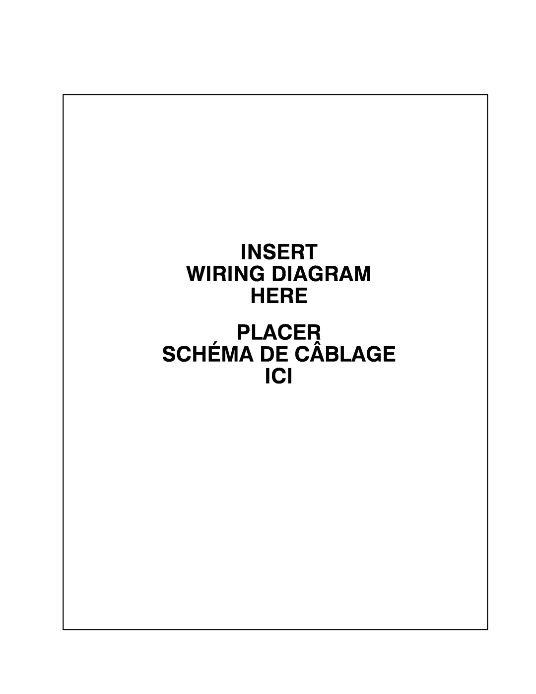 Blodgett CNV14E, CNV14G manual Insert Wiring Diagram Here Placer Schéma De Câblage Ici 