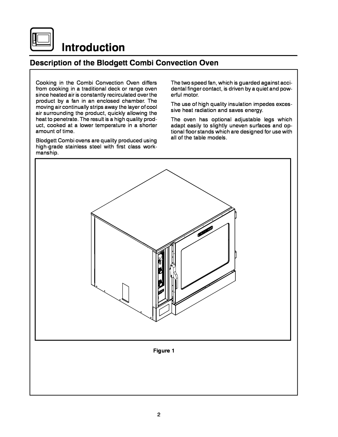 Blodgett CNV14G, CNV14E manual Introduction, Description of the Blodgett Combi Convection Oven 