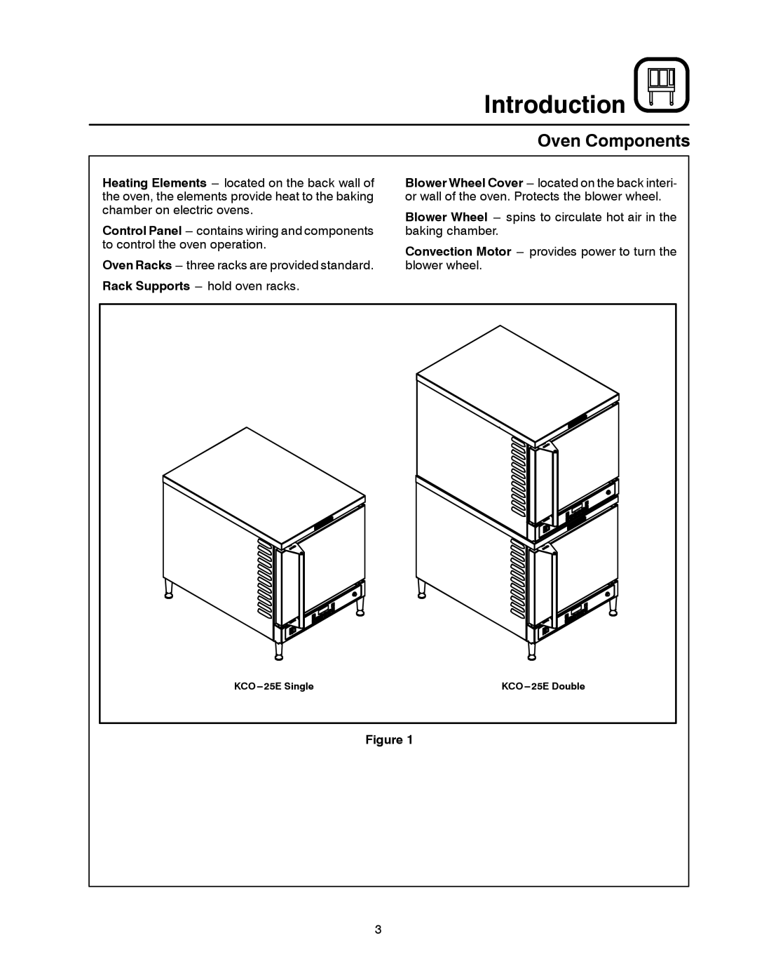 Blodgett KCO-25E manual Oven Components 