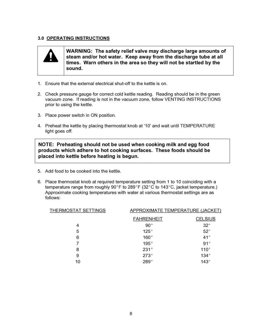 Blodgett KTG-E manual Operating Instructions 