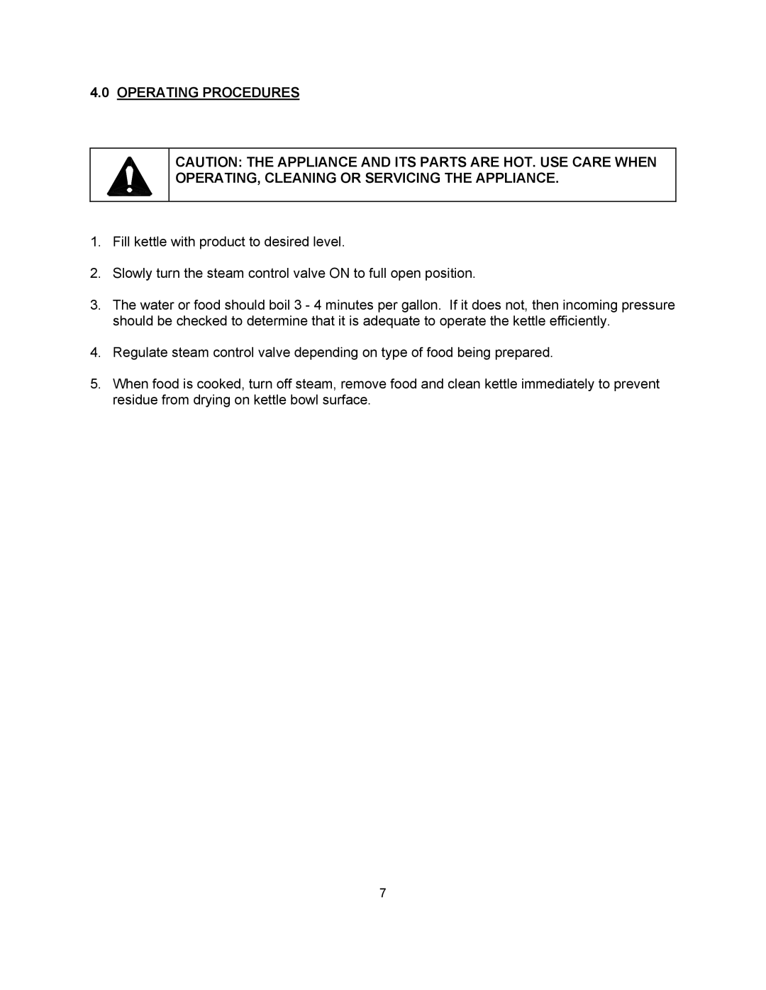 Blodgett KTT-DS manual Operating Procedures 