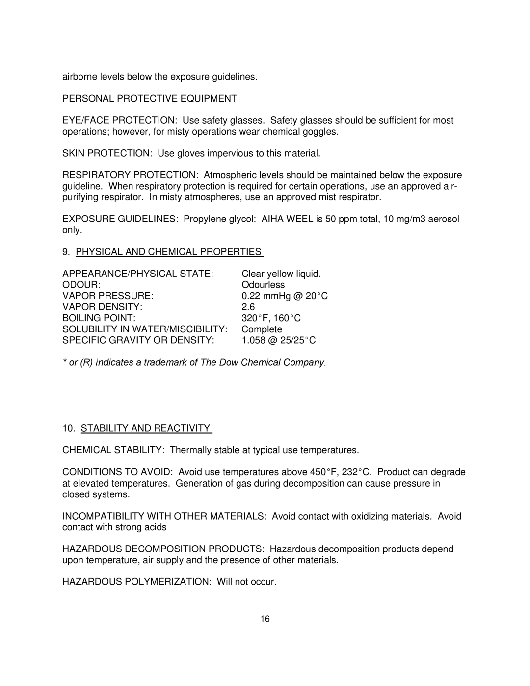 Blodgett KTT-E Series manual Physical and Chemical Properties, Stability and Reactivity 