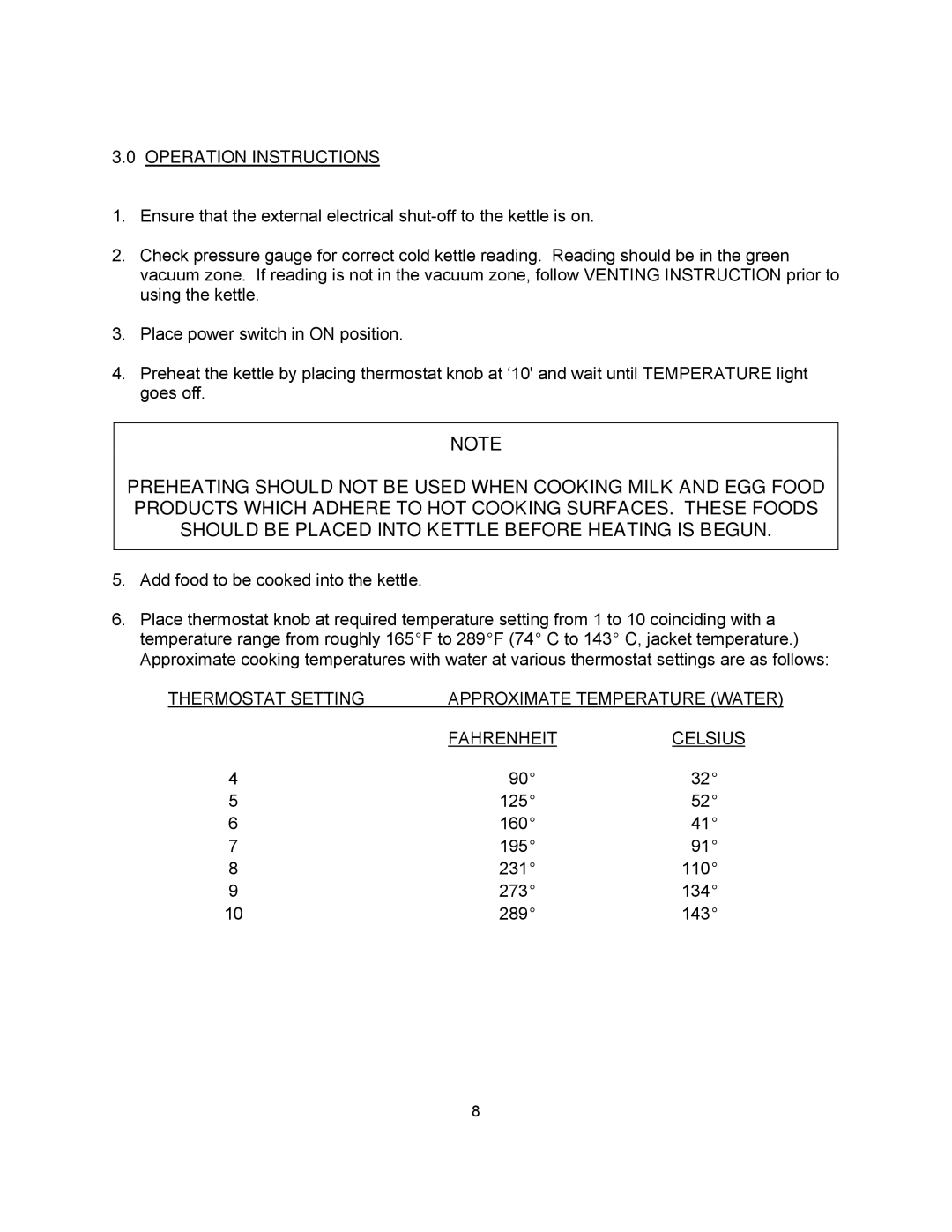 Blodgett KTT-E Series manual Operation Instructions 