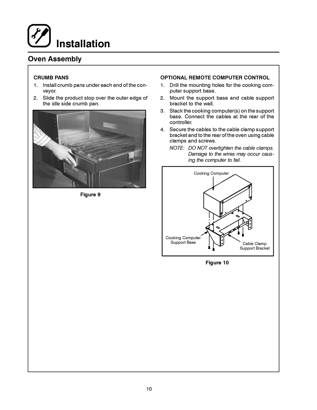 Blodgett MT1828G, MT1828E manual Crumb Pans, Optional Remote Computer Control 