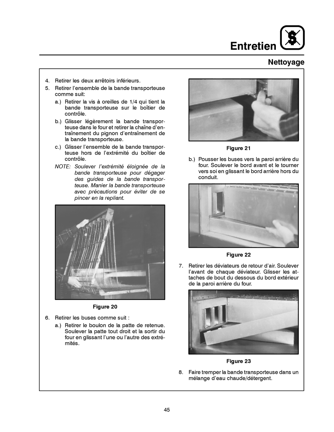 Blodgett MT3855G-G manual Entretien 