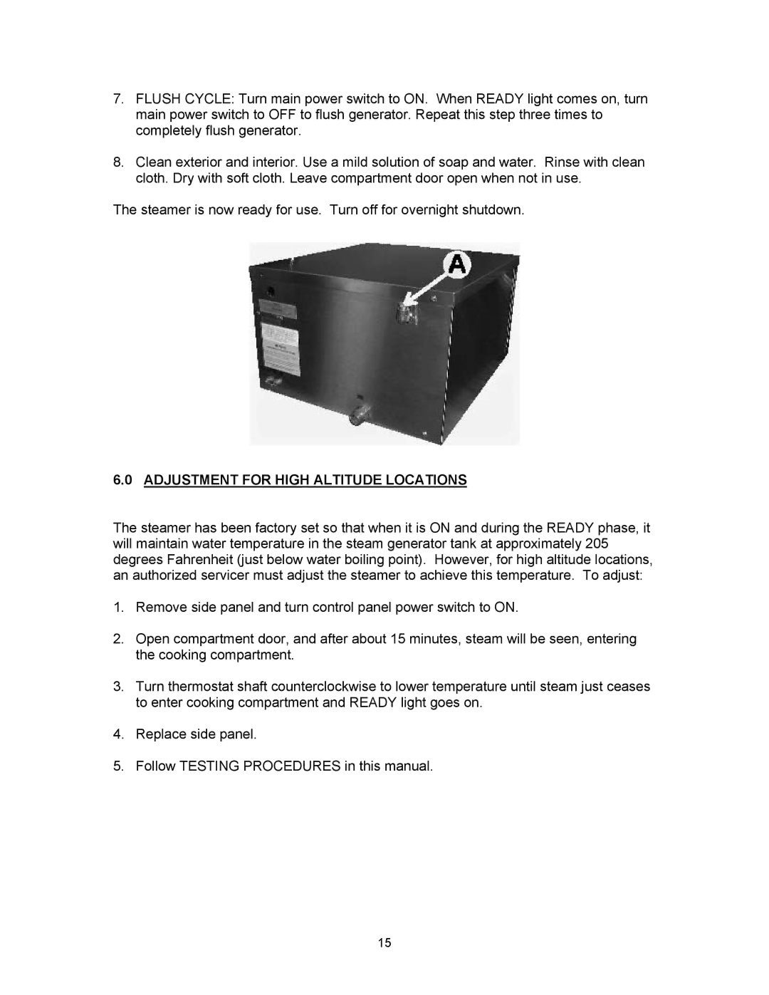 Blodgett SN-3E, SN-5E manual Adjustment for High Altitude Locations 