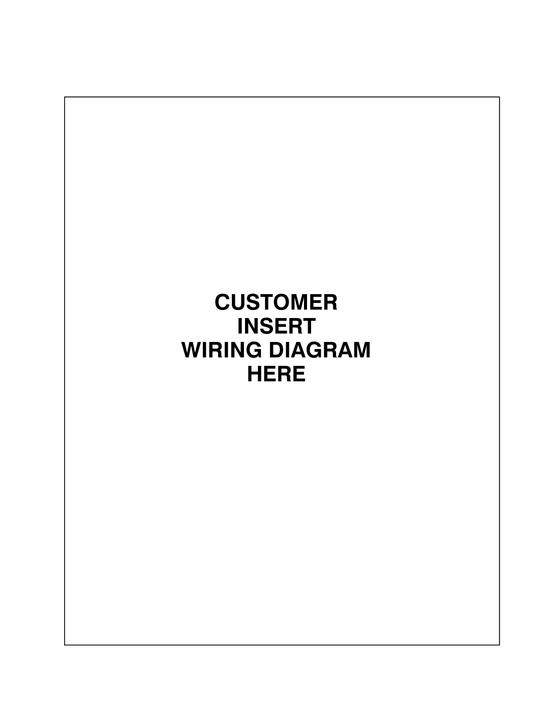 Blodgett ZEPHAIRE-E manual Customer Insert Wiring Diagram Here 