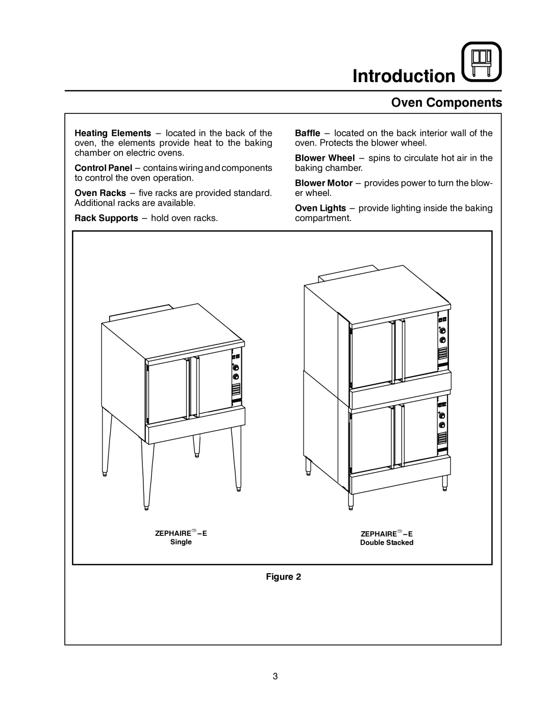 Blodgett ZEPHAIRE-E manual Oven Components 