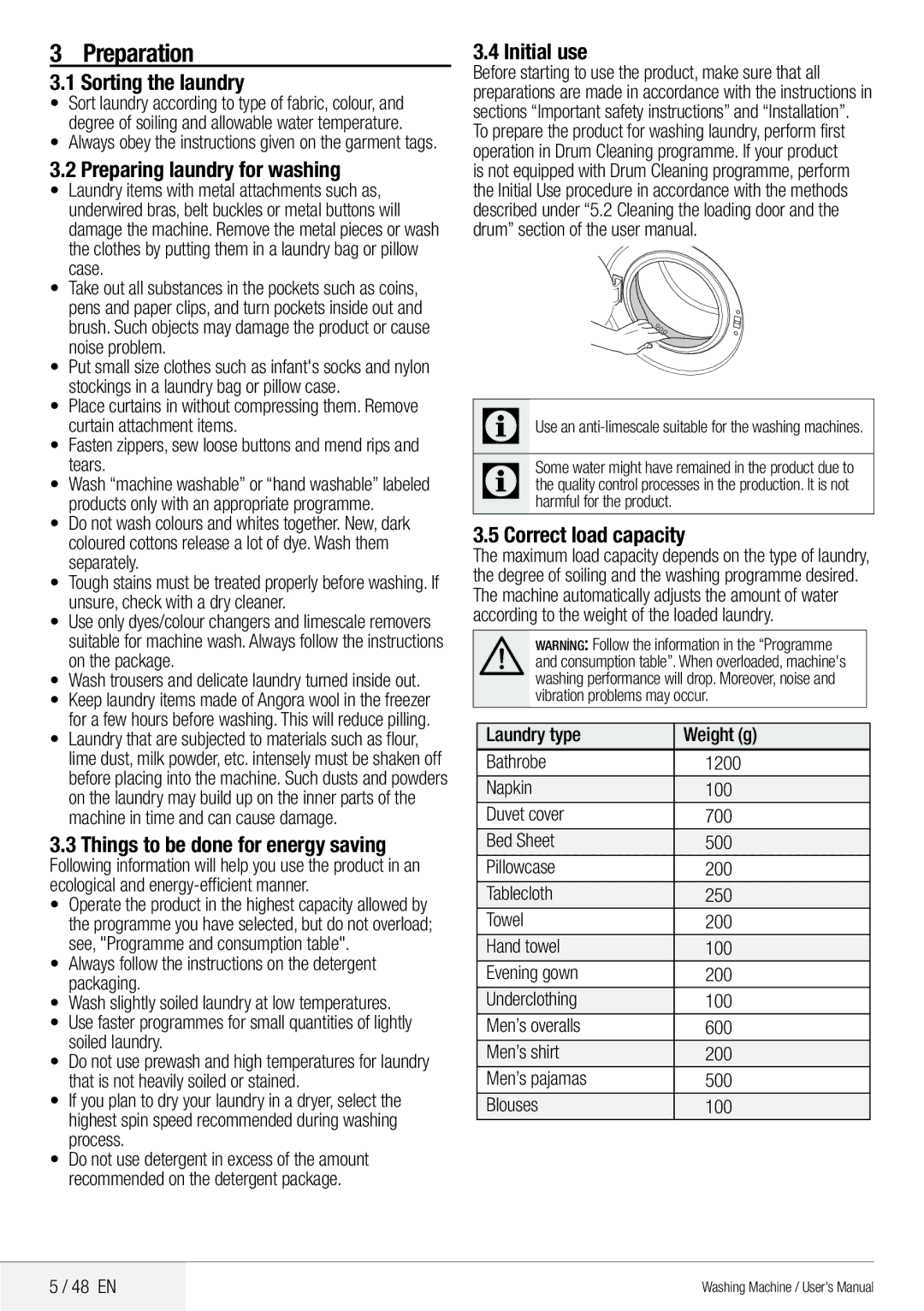 Blomberg 8629 wze40 user manual Preparation 