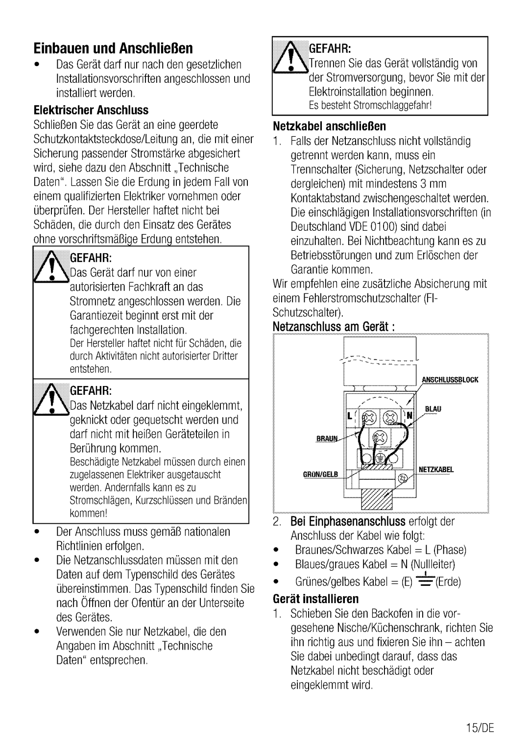 Blomberg beo 9576 manual 