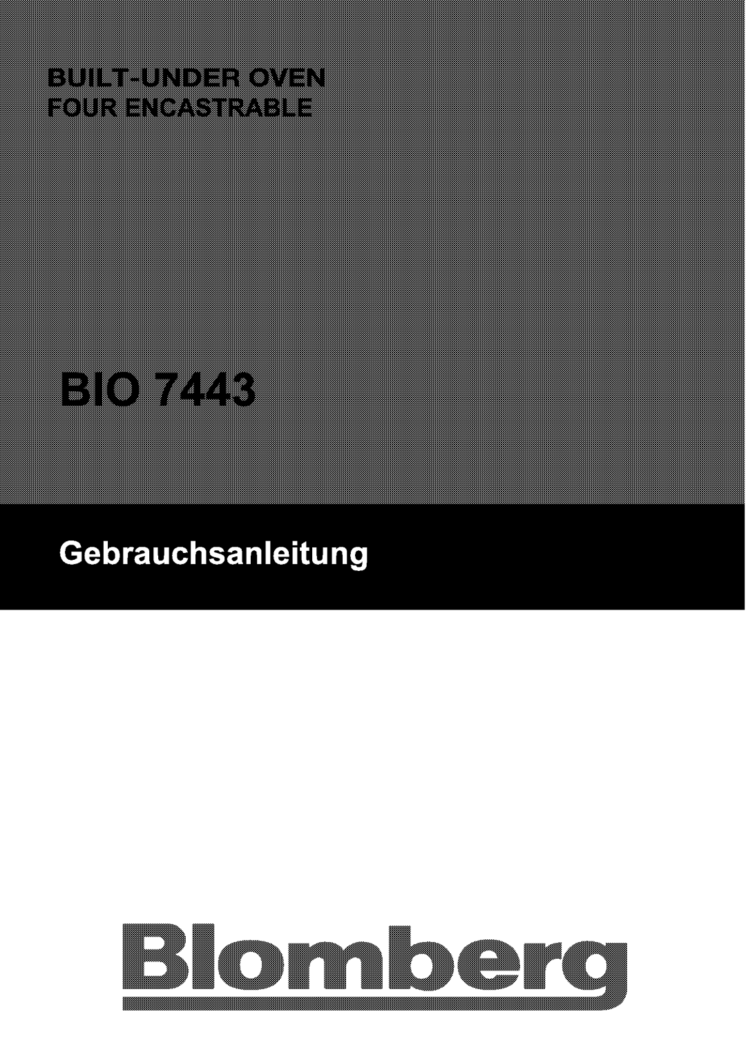 Blomberg BIO 7443 manual 