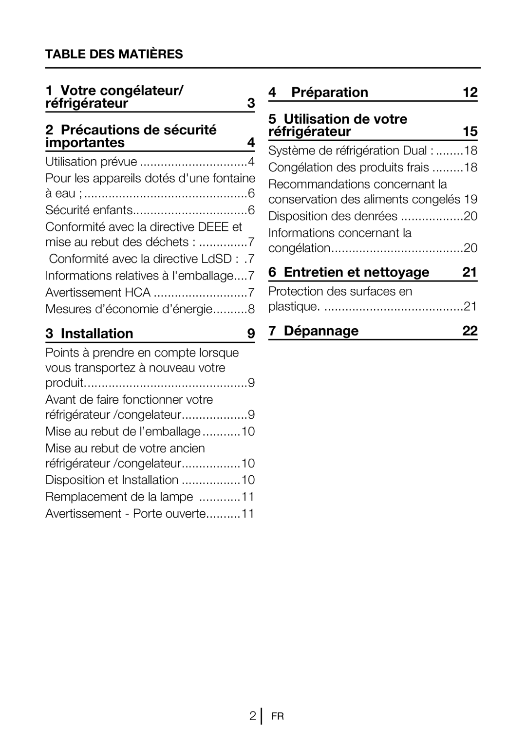 Blomberg BRFB1050FFBI manual Recommandations concernant la, Informations concernant la, Protection des surfaces en 