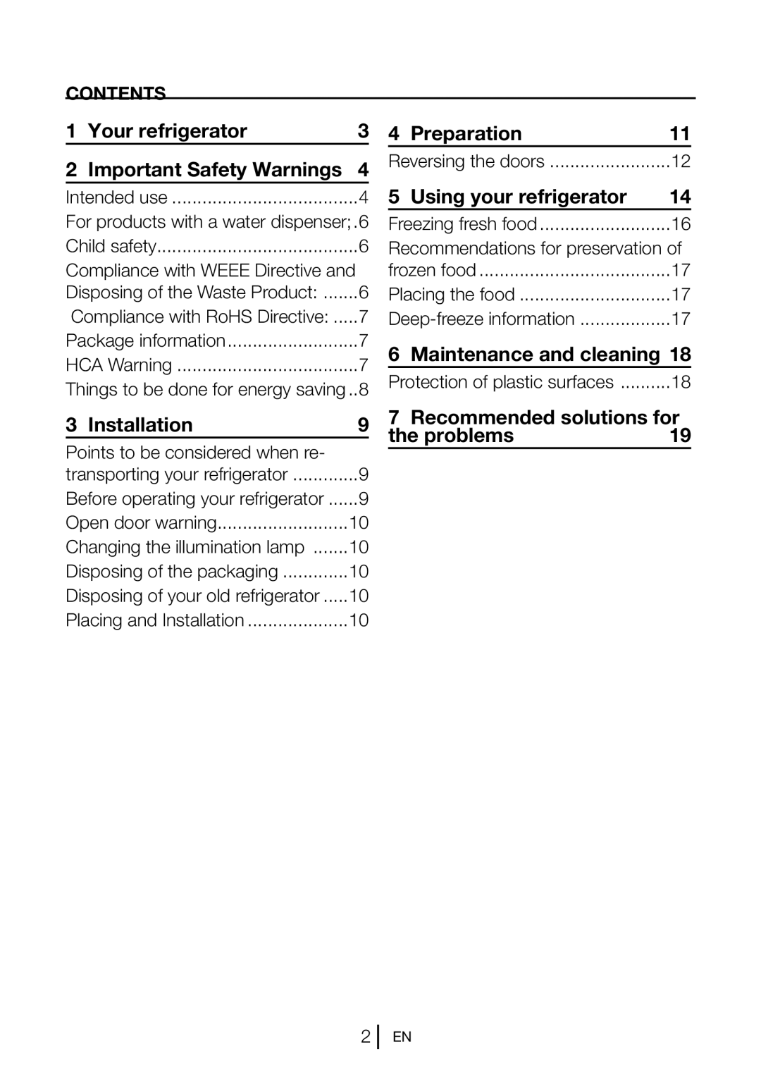 Blomberg BRFB1050FFBI manual For products with a water dispenser.6, Compliance with Weee Directive 