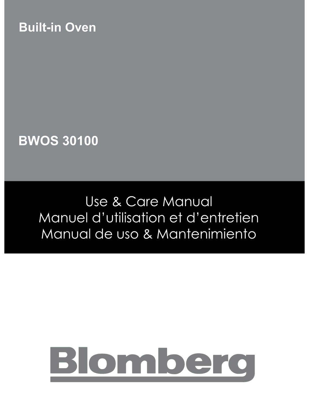 Blomberg BWOS 30100 manuel dutilisation 