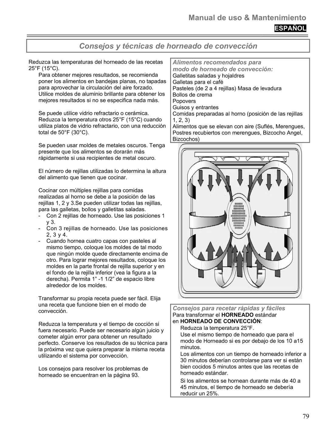 Blomberg BWOS 30100 manuel dutilisation Consejos y técnicas de horneado de convección 