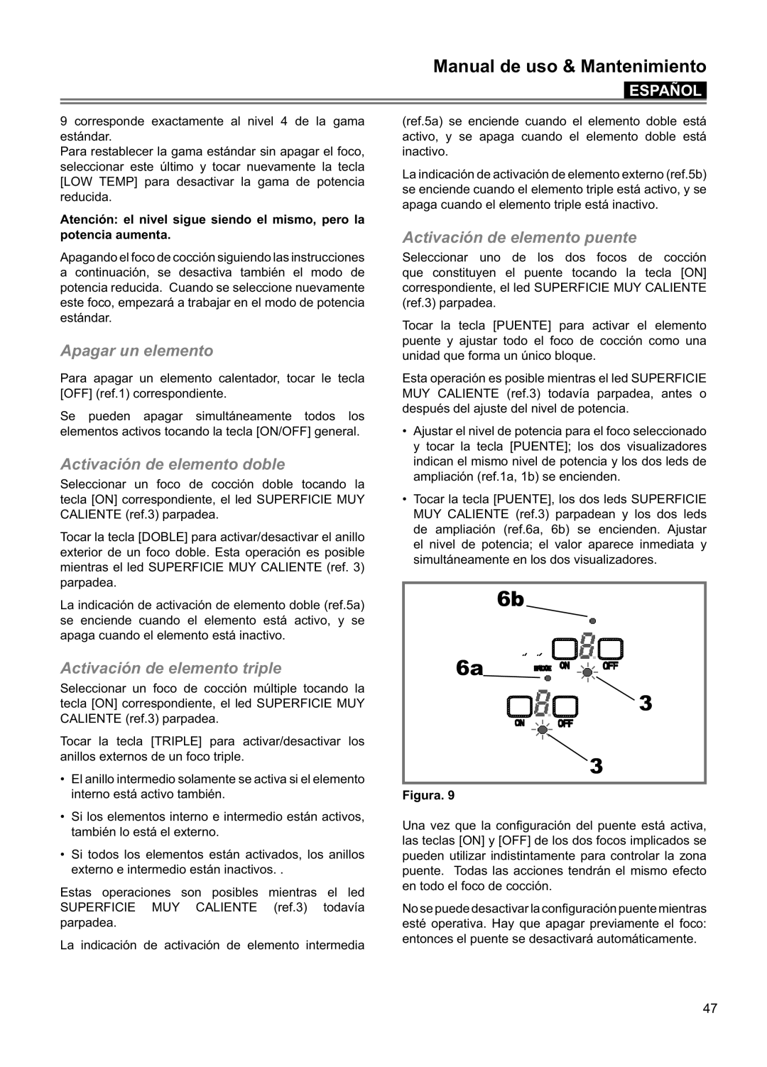 Blomberg CTE 30400, CTE 36500 manuel dutilisation 6b 6a 3 3, Manual de uso & Mantenimiento, Español, Figura 