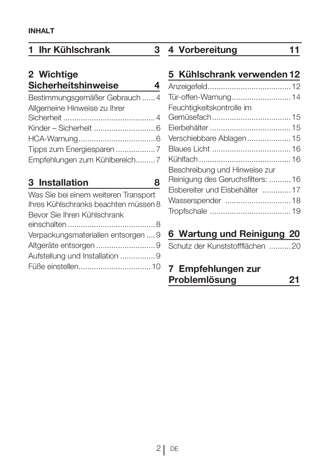 Blomberg DND 1972 XD, DND 1972 ED, DND 1976 X manual Wartung und Reinigung, Empfehlungen zur Problemlösung 