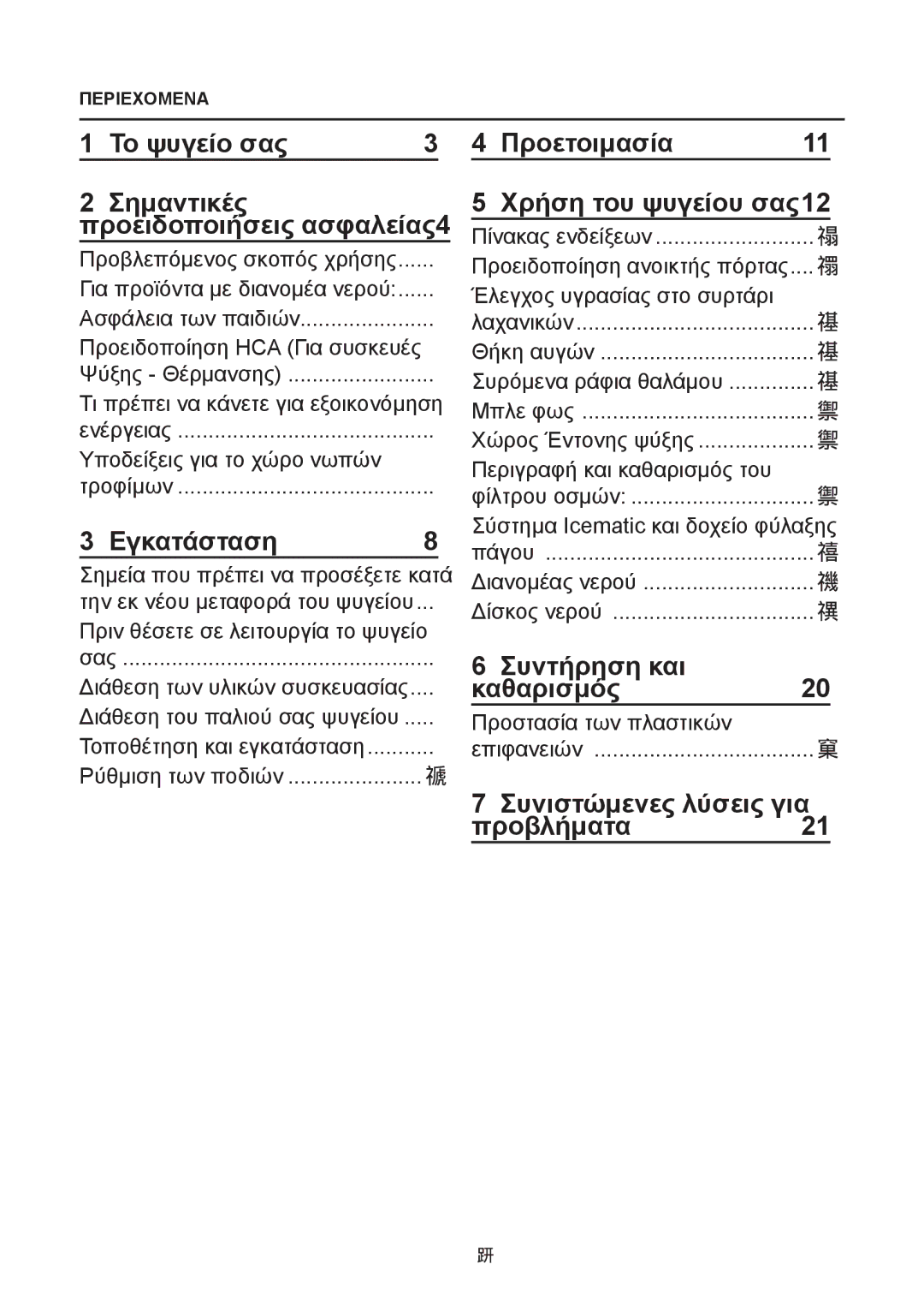 Blomberg DND 1972 XD, DND 1972 ED, DND 1976 Εγκατάσταση, Συντήρηση και, Καθαρισμός, Συνιστώμενες λύσεις για Προβλήματα21 