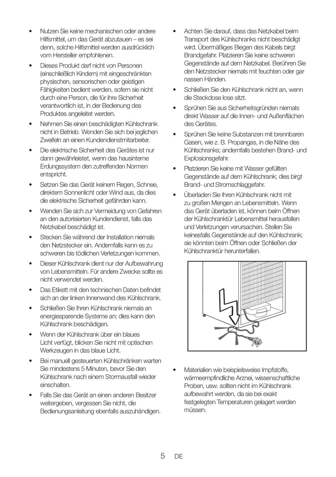 Blomberg DND 9977 PD manual Nutzen Sie keine mechanischen oder andere, Dieses Produkt darf nicht von Personen 