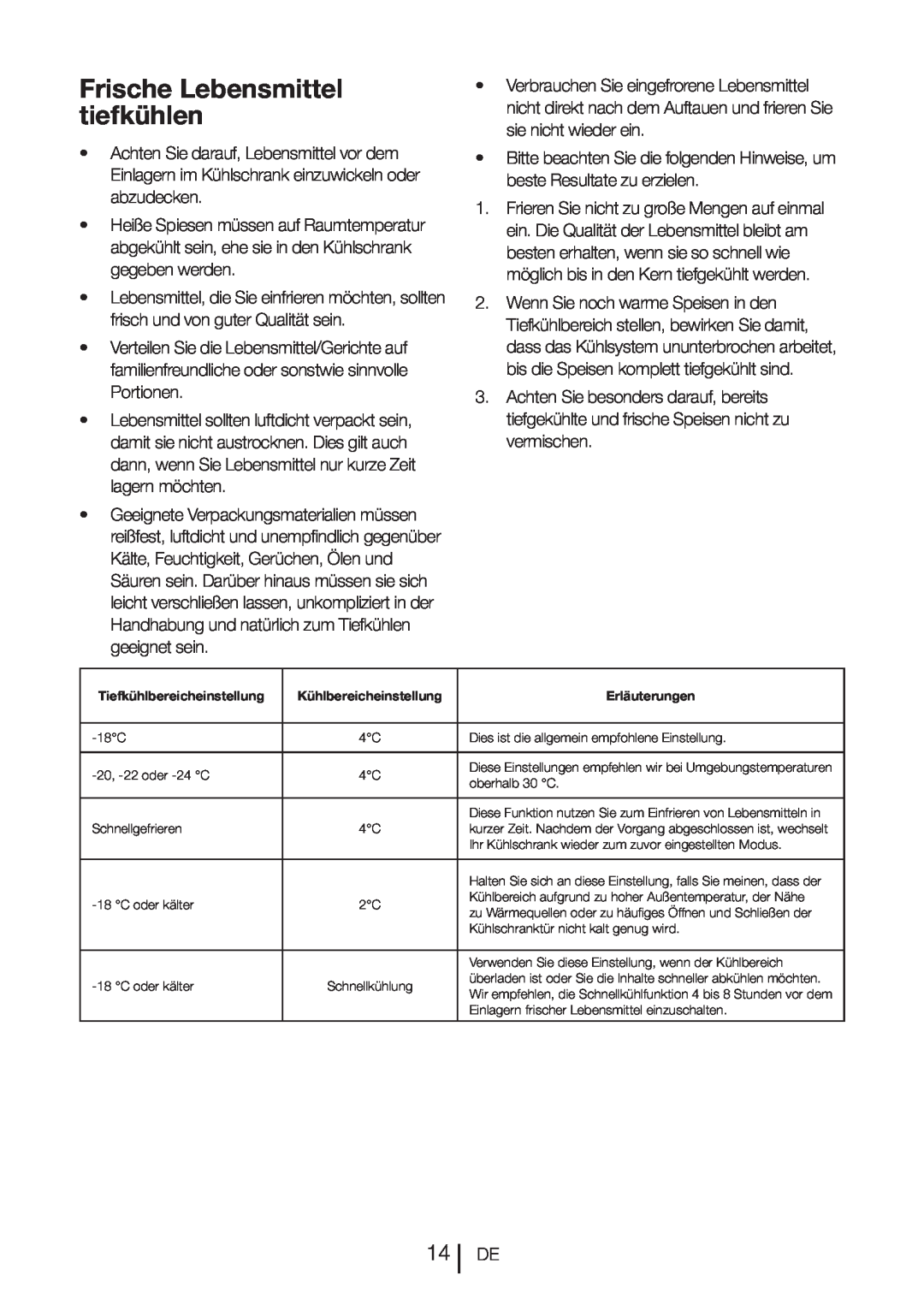 Blomberg DND 9977 PD manual Frische Lebensmittel tiefkühlen 