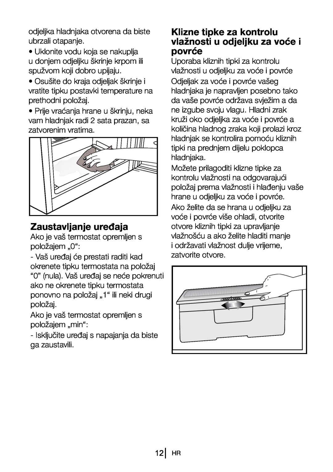Blomberg DSM 9651 A+ manual Zaustavljanje uređaja 