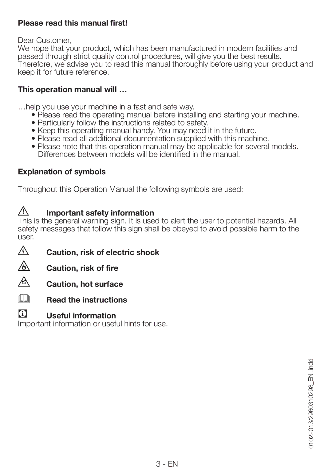 Blomberg DV 17542, DV 17540 NBL00 Please read this manual first, Explanation of symbols Important safety information 